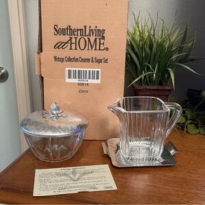 NIB Southern Living at Home Vintage Collection Creamer & Sugar Set #40514